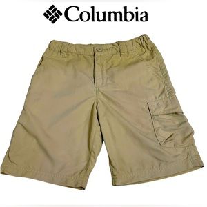 Columbia Omni-Shade Sun Protection Adjustable Kid’s Khaki Cargo Shorts Size 6/7